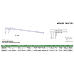 Insize Vernier Caliper 0-12" Range Series 1211-12