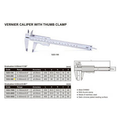 Insize Vernier Caliper 0-300mm/0-12" Range Series 1223-300