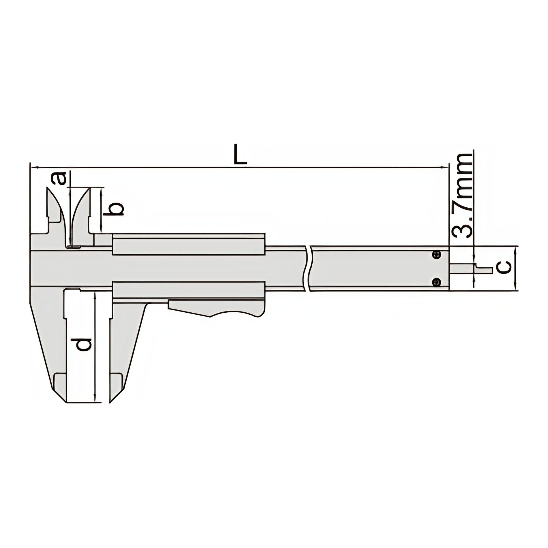 Insize Vernier Caliper 0-150mm/0-6" Range Series 1223-150