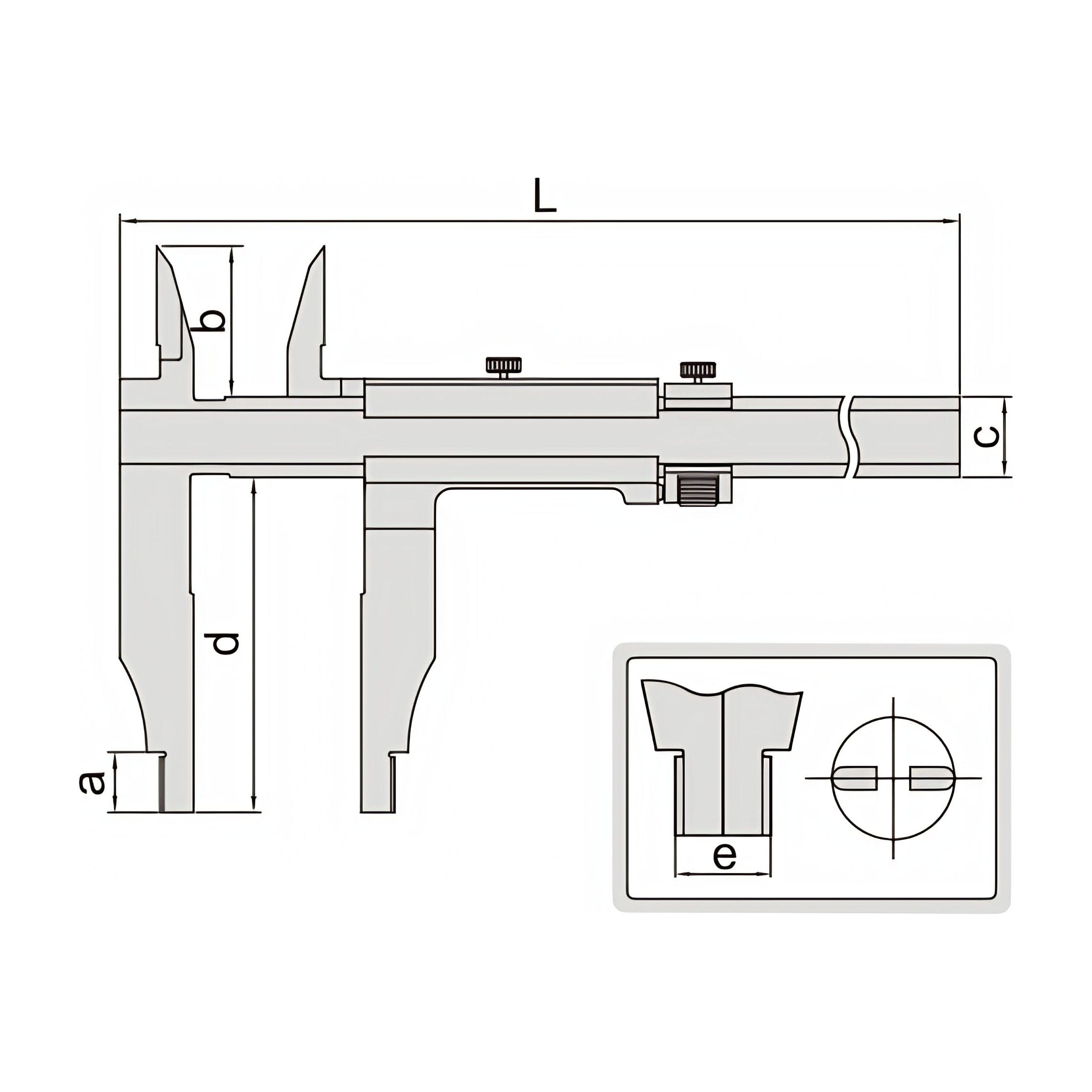 Insize Vernier Caliper 0-600mm/0-24" Range Series 1236-614