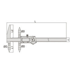 Insize Digital Centerline Caliper 10-500mm Range Series 1525-500