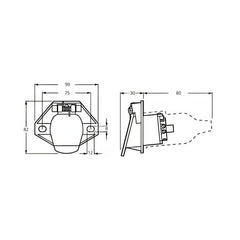 X2 Heavy-Duty 7-Pin Round Trailer Socket Die-Cast Zinc Protective Boot & Locking Tab