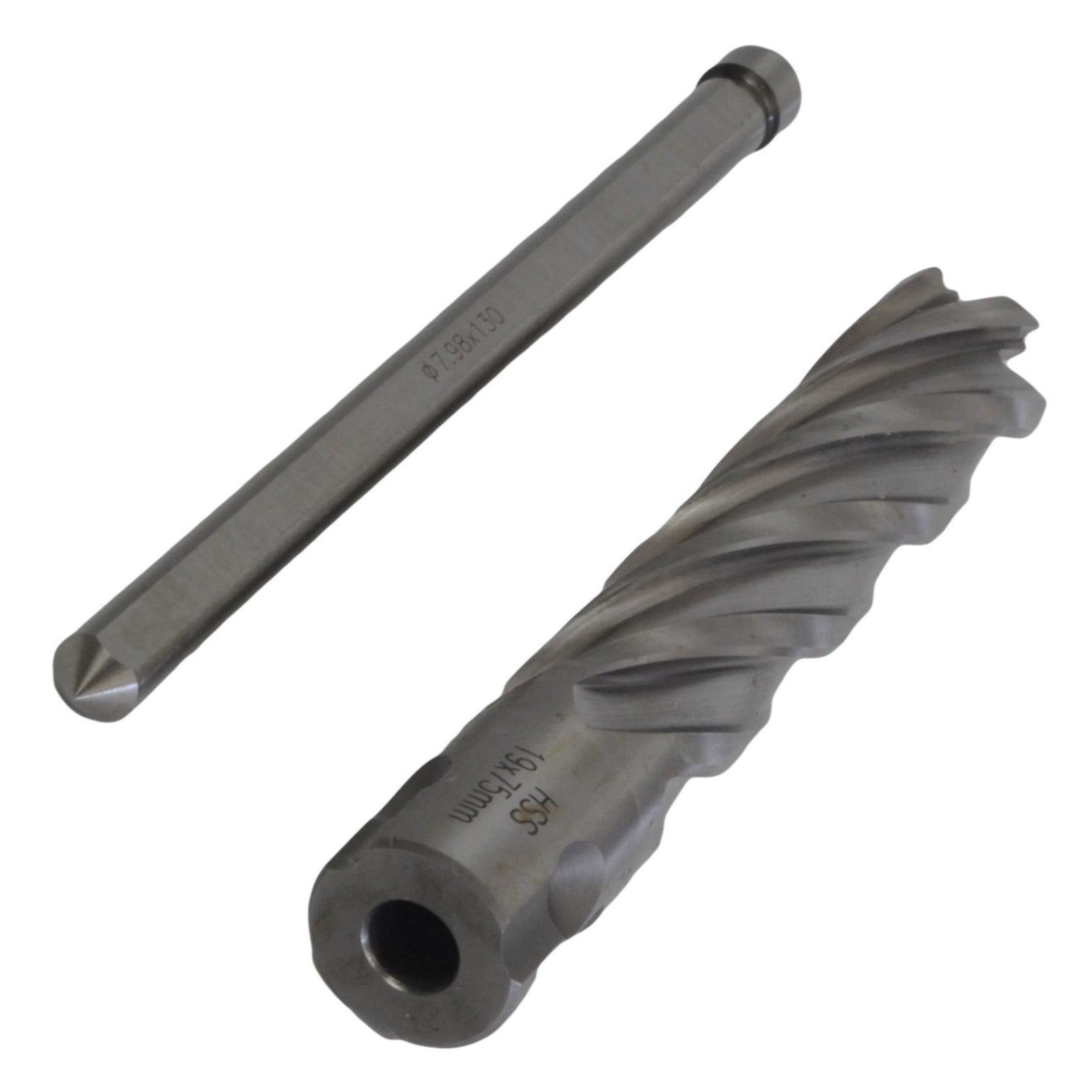 19 x 75mm D.O.C HSS Weldon Shank Annular Cutter with Pin