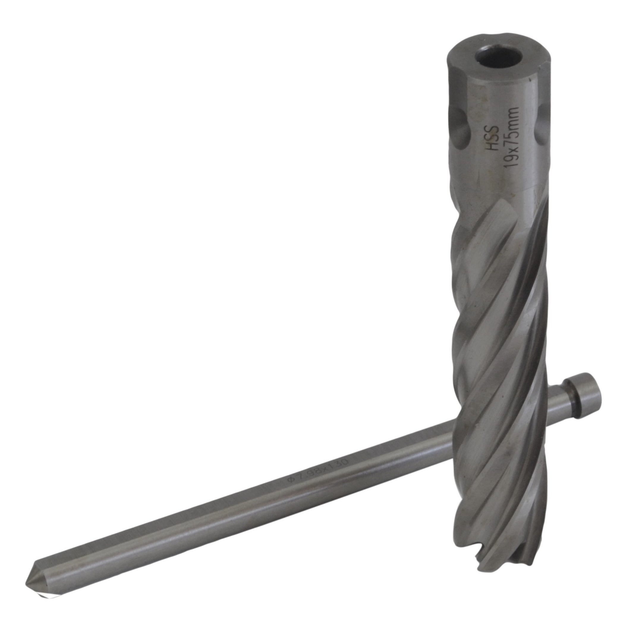 19 x 75mm D.O.C HSS Weldon Shank Annular Cutter with Pin