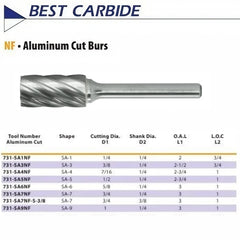 Best Carbide - SA6NF 5/8" Aluminium Cut Carbide Burr