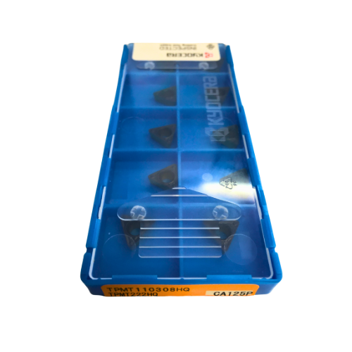 10pc Kyocera TPMT110308HQ CA125P – Turning Insert (Finishing to Medium, HQ Chipbreaker)