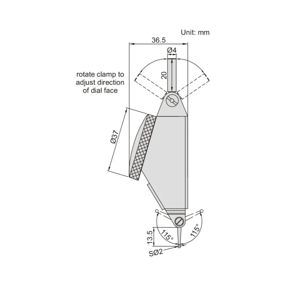 Insize Large Range Dial Test Indicator Range Series 2386-16A