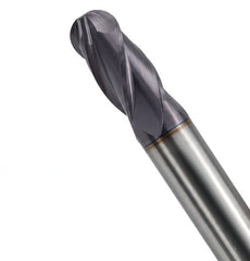 Fullerton 10.0mm 4 Flute TiAlN Coated Carbide Ball Nose Endmill - 3200 Series