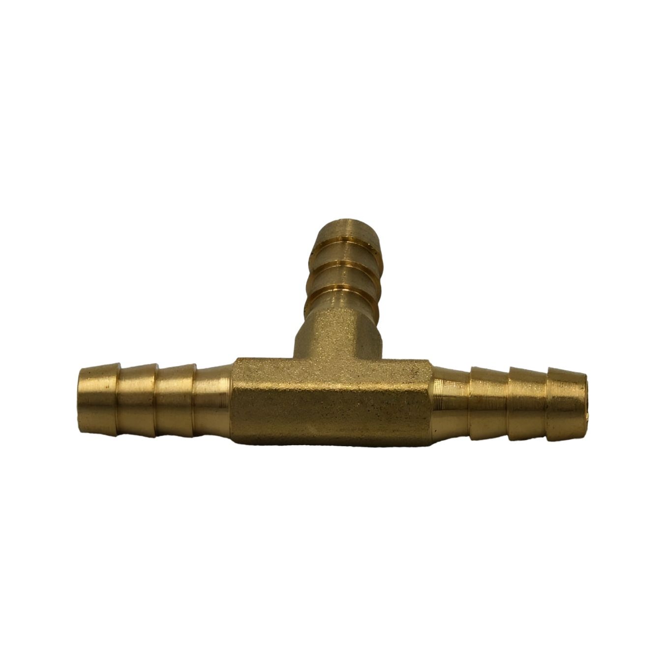 1/4" Three Way Brass Hose Barb Tee H8 