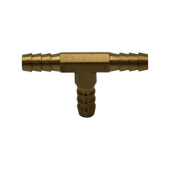 1/4" Three Way Brass Hose Barb Tee H8 