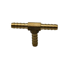 3/16" Three Way Brass Hose Barb Tee H6 