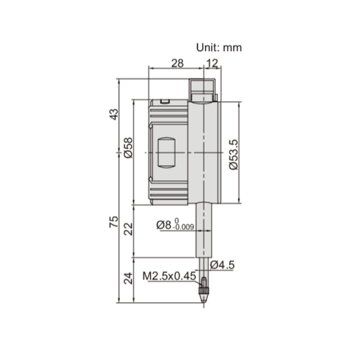 Insize Digital Indicator 10mm/0.4" Range Series 2109-10