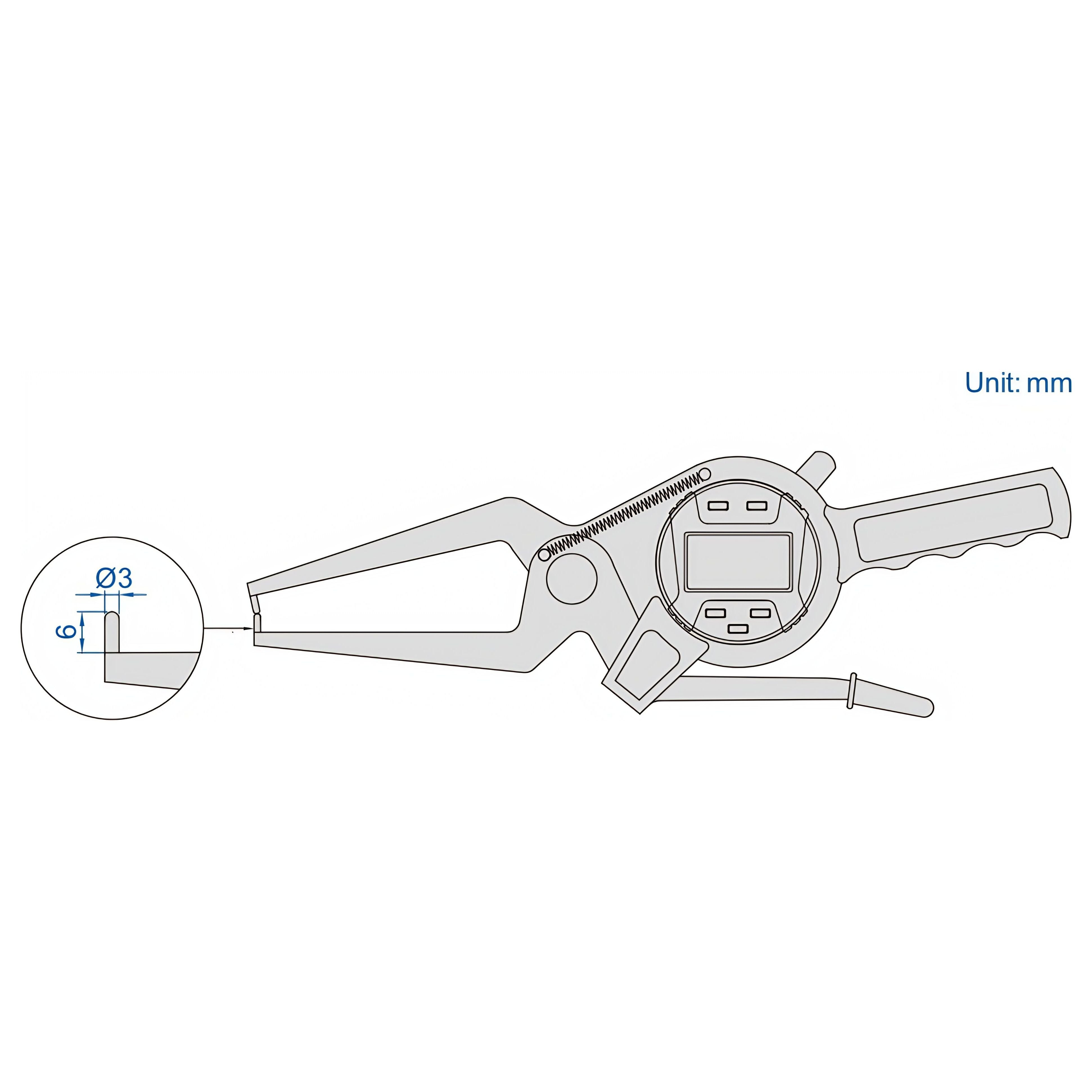 Insize Digital External Caliper Gauge 0-20mmm/0-0.8" Range Series 2132-20