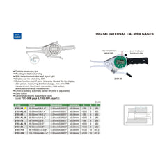 Insize Digital Internal Caliper Gauge 15-35mm/0.6-1.4" Range Series 2151-35