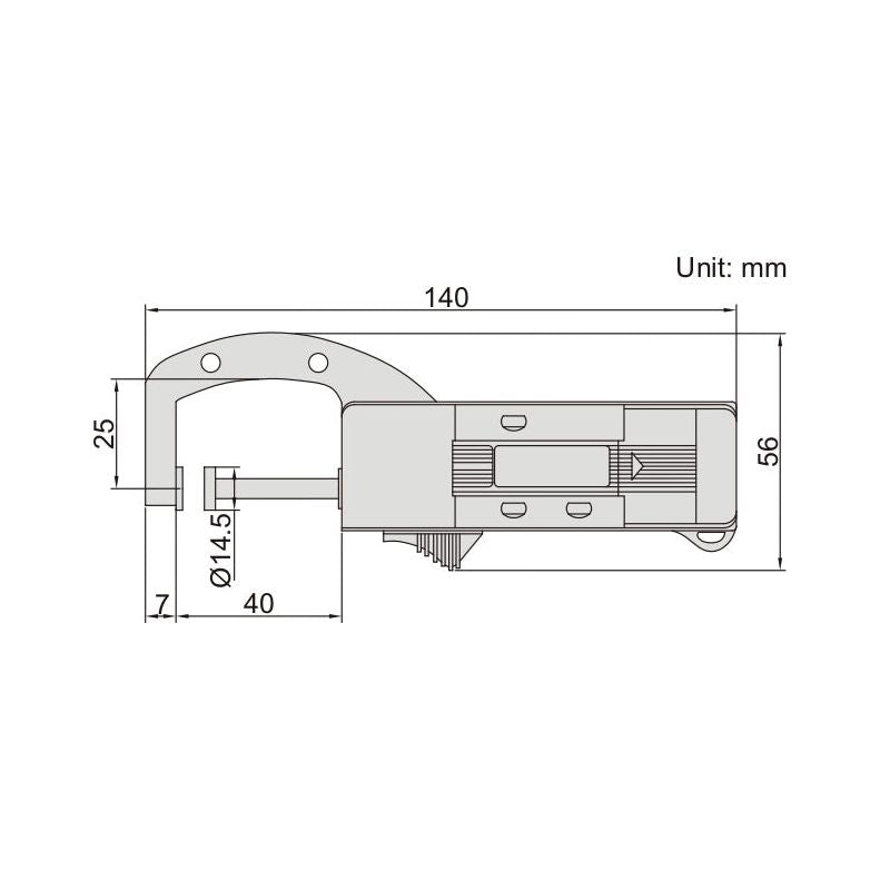 Insize Digital Snap Gauge 0-25mm/0-1" Range Series 2167-25