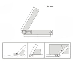 Insize Digital Degree Protractor 0-360 Range Series 2176-300