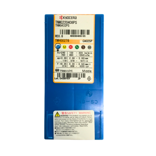 10pc Kyocera TNMG220408PS CA025P – Turning Insert (Medium to Roughing, PS Chipbreaker)