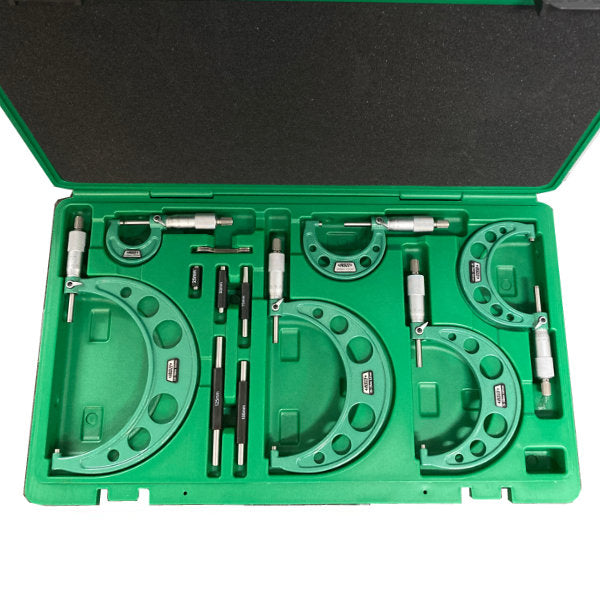 Insize Outside Micrometer Set 0 - 150mm x 0.01mm Range Series 3203-1506A