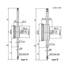 Insize Metric Long Stroke Dial Indicator 100mm Range Series 2309-100D