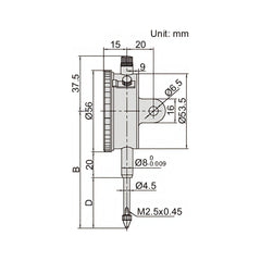 Insize Metric Dial Indicator 30mm Range Series 2310-30A