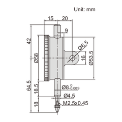 Insize One Revolution Dial Indicator 0.5mm Range Series 2316-05