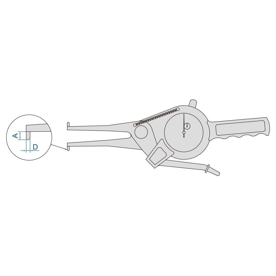 Insize Internal Dial Caliper Gauge 35-55mm Range Series 2321-55