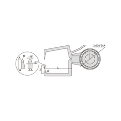 Insize External Dial Caliper Gauge 0.8-1.6" Range Series 2333-E161