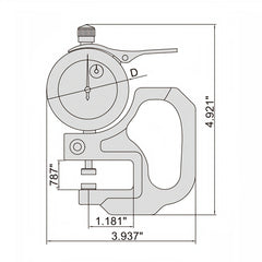 Insize Thickness Gauge 0-0.5" x 0.0005" Range Series 2364-055