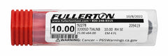 Fullerton 10.0mm 4 Flute TiAlN Coated Carbide Ball Nose Endmill - 3200 Series