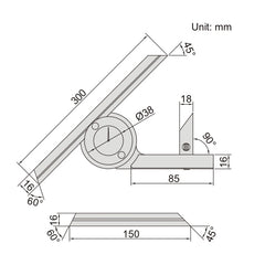 Insize Dial Protractor 0-360 x 5' Range Series 2373-360