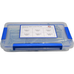 24pc Metric Square Shaft Locking Lynch Pin clip grab kit assortment - Twin Eagle Imports