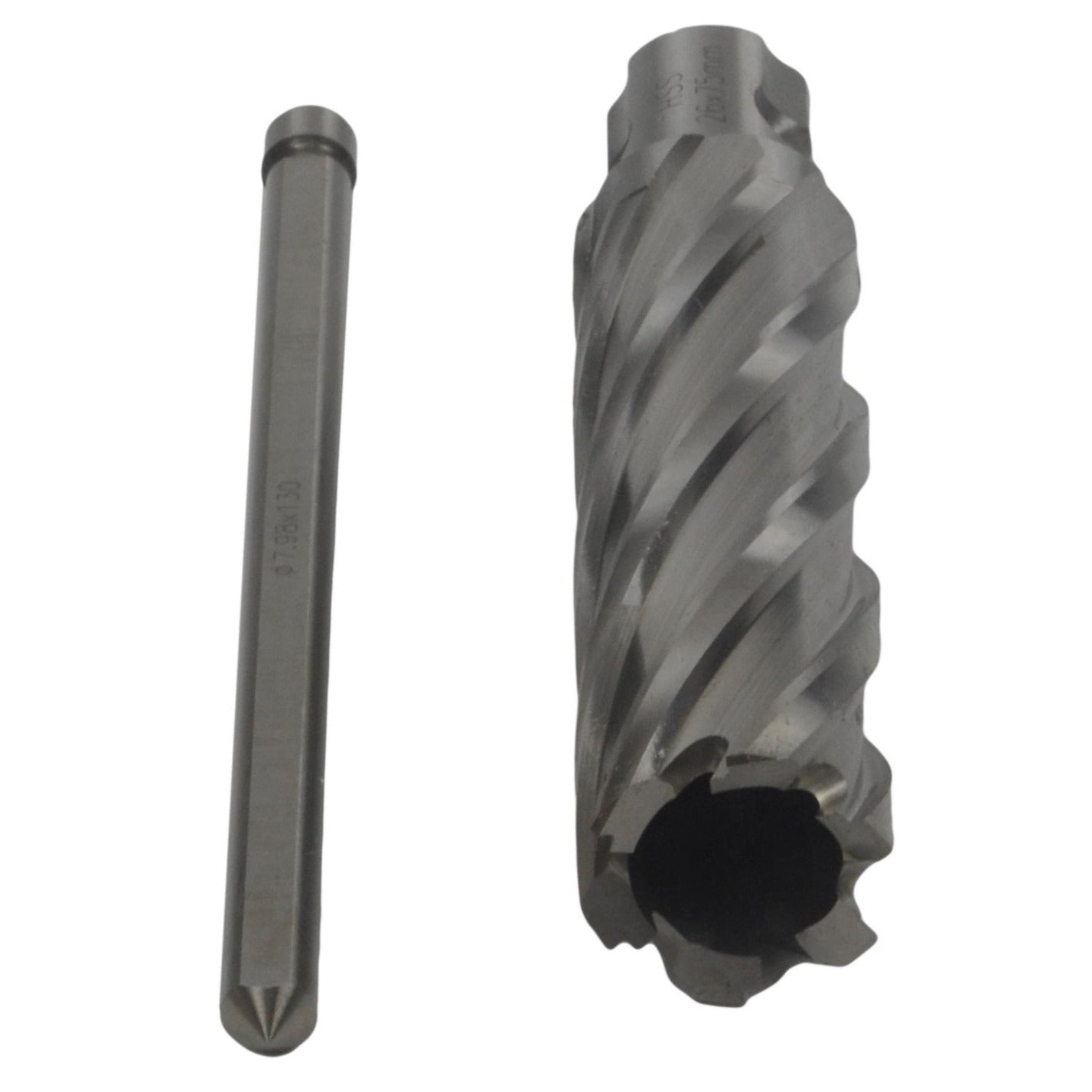 26 x 75mm D.O.C HSS Weldon Shank Annular Cutter with Pin