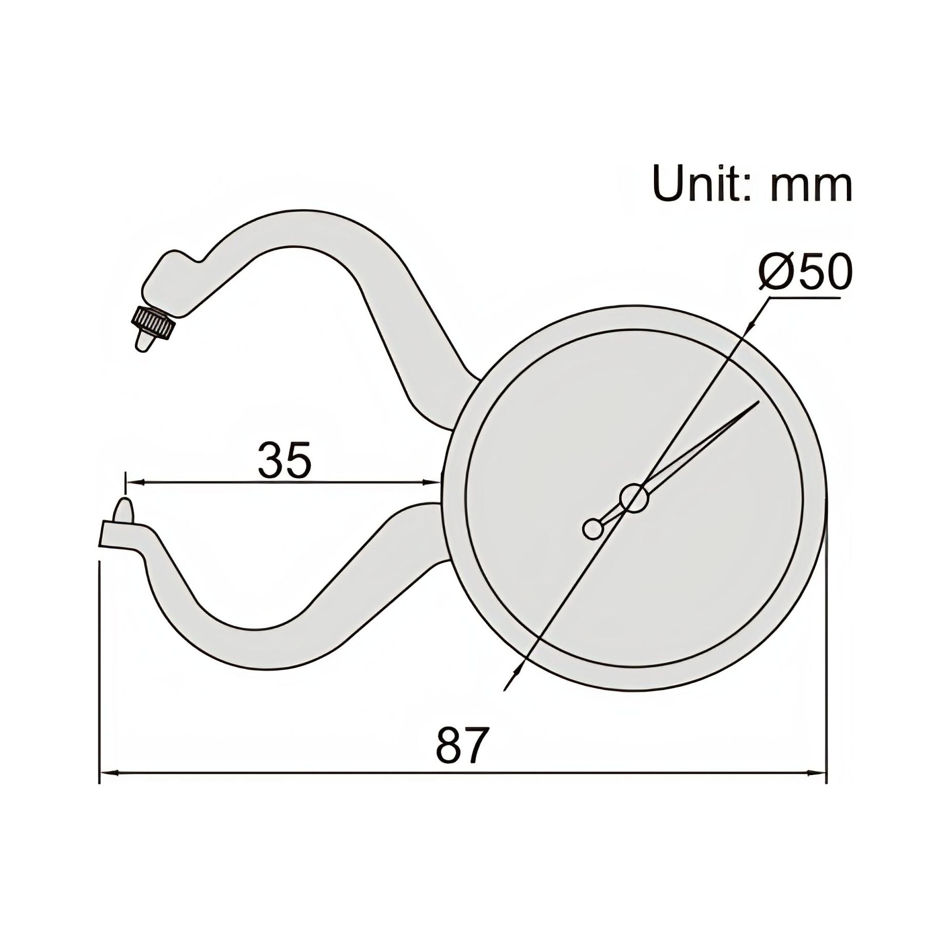 Insize Thickness Gauge 0-10mm x 0.05mm Range Series 2863-10