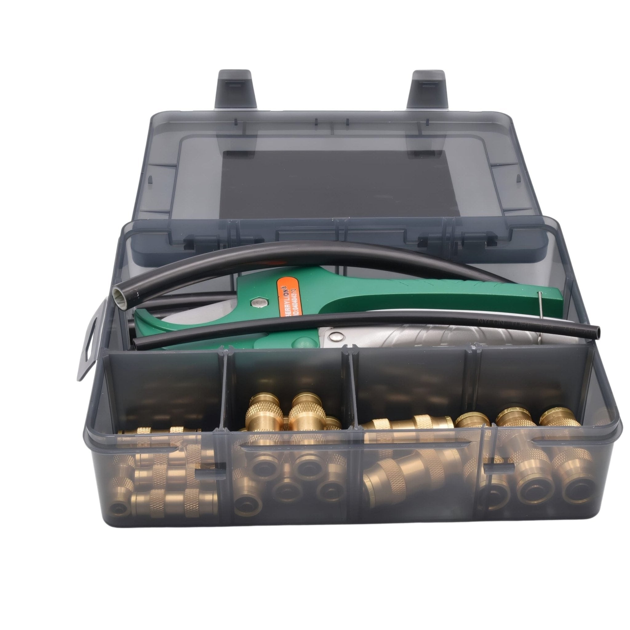 29 Piece D.O.T. Air Brake Recovery Kit with Hose Cutter & Brass Push-to-Connect Fittings - Twin Eagle Imports