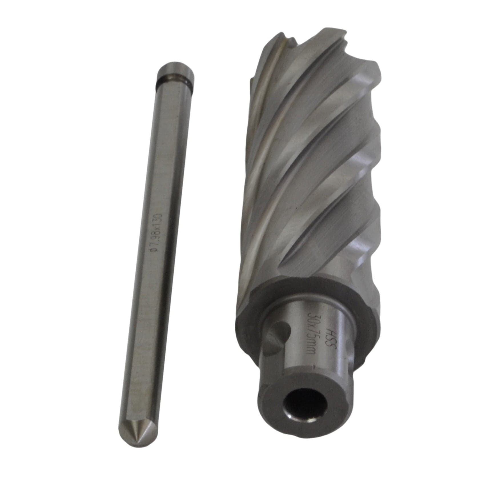 30 x 75mm D.O.C HSS 3/4" Universal Shank Annular Cutter with Pilot Pin - Twin Eagle Imports
