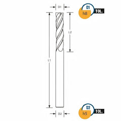 Best Carbide 2mm 4 Flute Uncoated Short Series End Mill – 3mm Shank