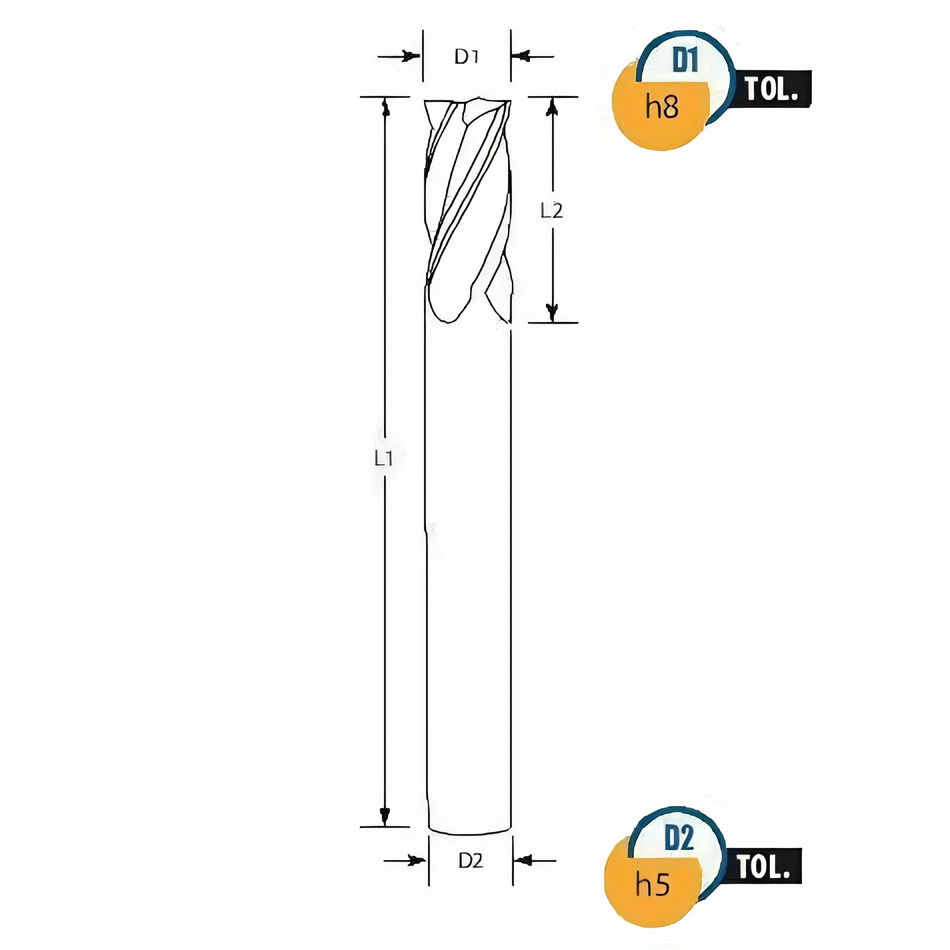 Best Carbide 8mm 4 Flute Stub Square End Mill