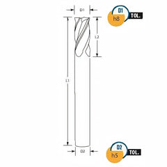 Best Carbide 8mm 4 Flute Stub Square End Mill