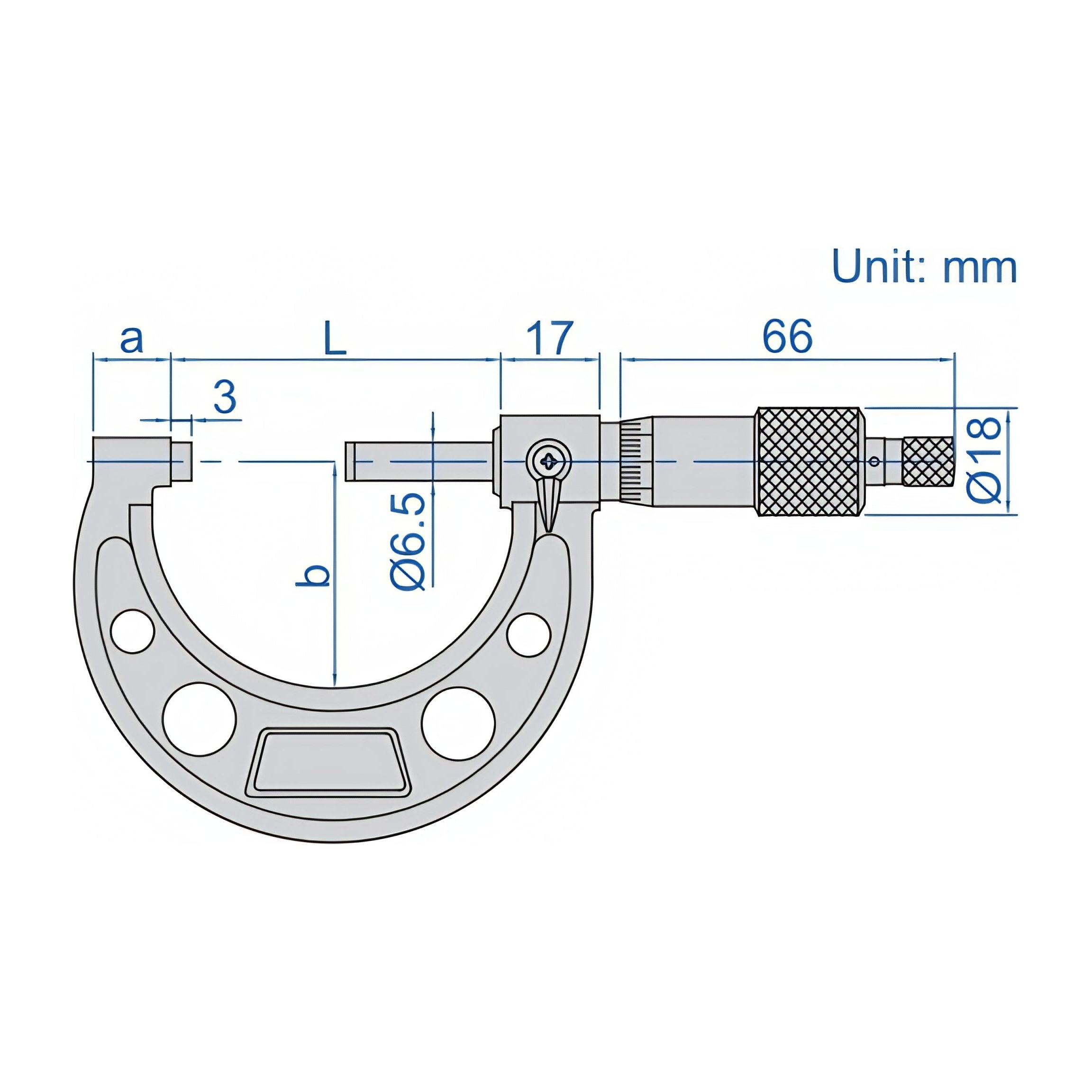 Insize Imperial Outside Micrometer Set 6-12" Range Series 3203-126A