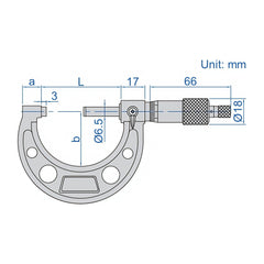 Insize Imperial Outside Micrometer Set 6-12" Range Series 3203-126A