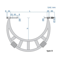 Insize Metric Outside Micrometer 600-700mm Range Series 3205-700
