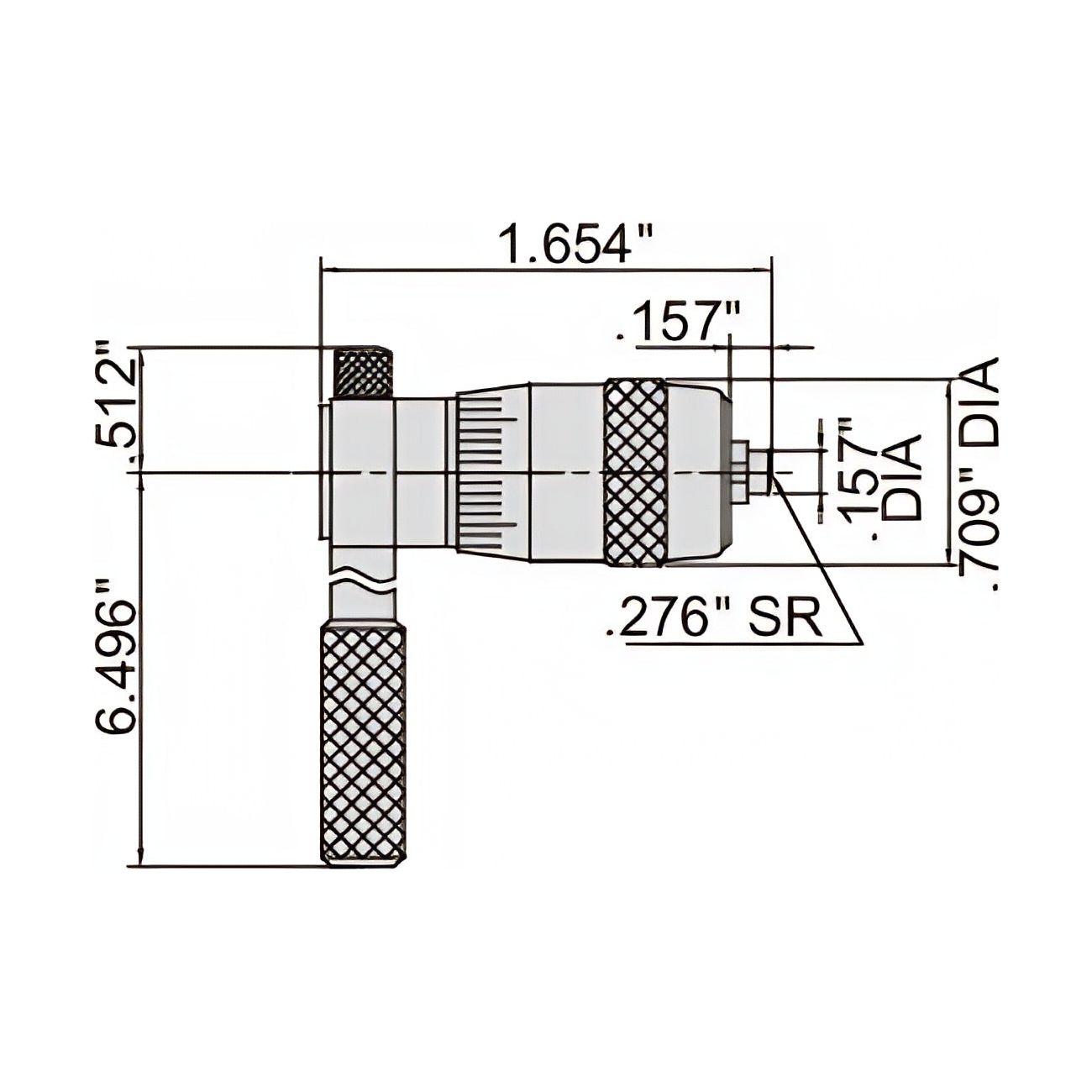 Insize Tubular Inside Micrometer 2-12" Range Series 3221-12