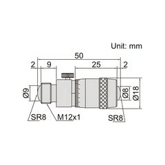 Insize Tubular Inside Micrometer 50-500mm Range Series 3222-500