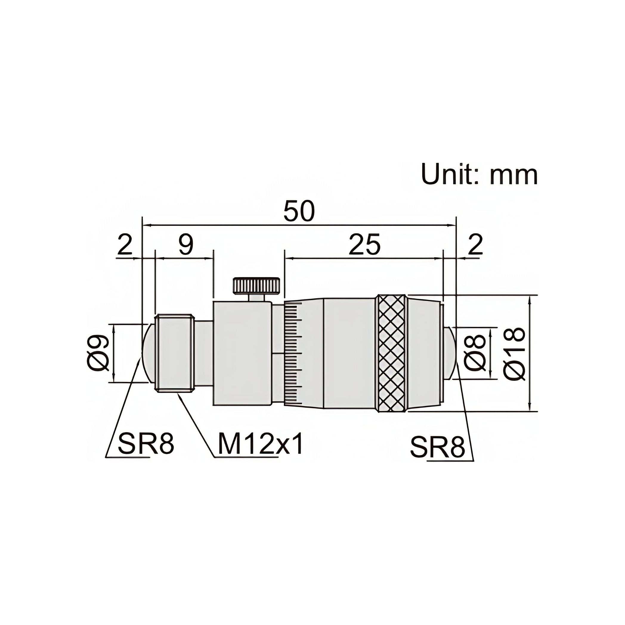 Insize Tubular Inside Micrometer 50-150mm Range Series 3222-150