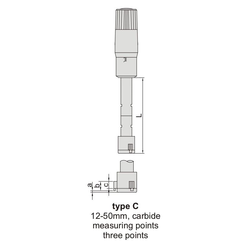 Insize Three Point Internal Micrometer 16-20mm Range Series 3227-20