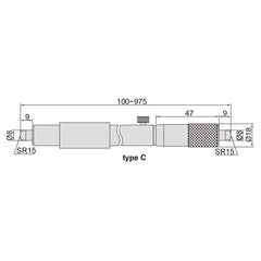 Insize Tubular Inside Micrometer 175-200mm Range Series 3229-200