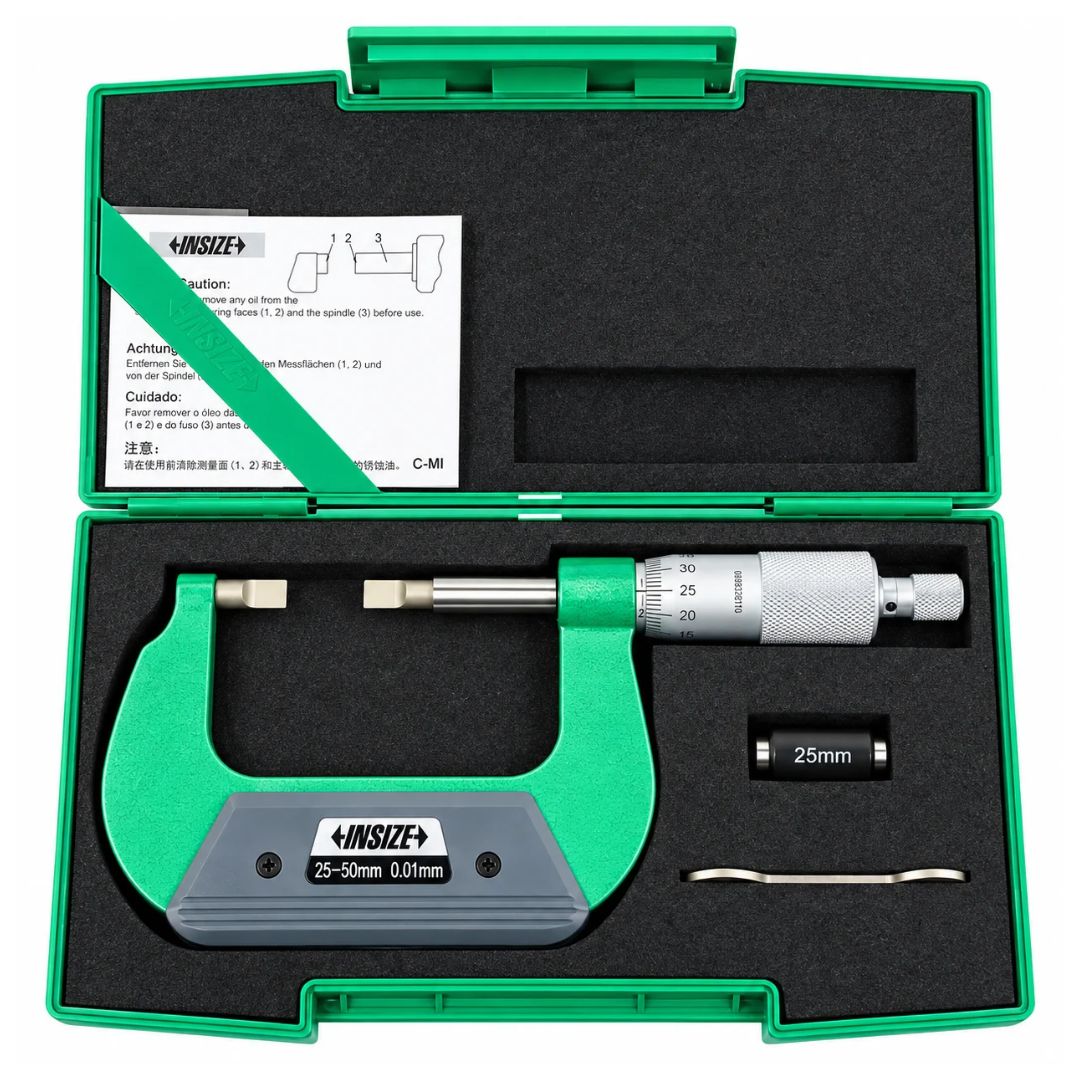 Insize Metric Outside Blade Micrometer 25-50mm Range Series 3232-50BA
