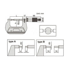 Insize Spline Micrometer 125-150mm Range Series 3233-150BA