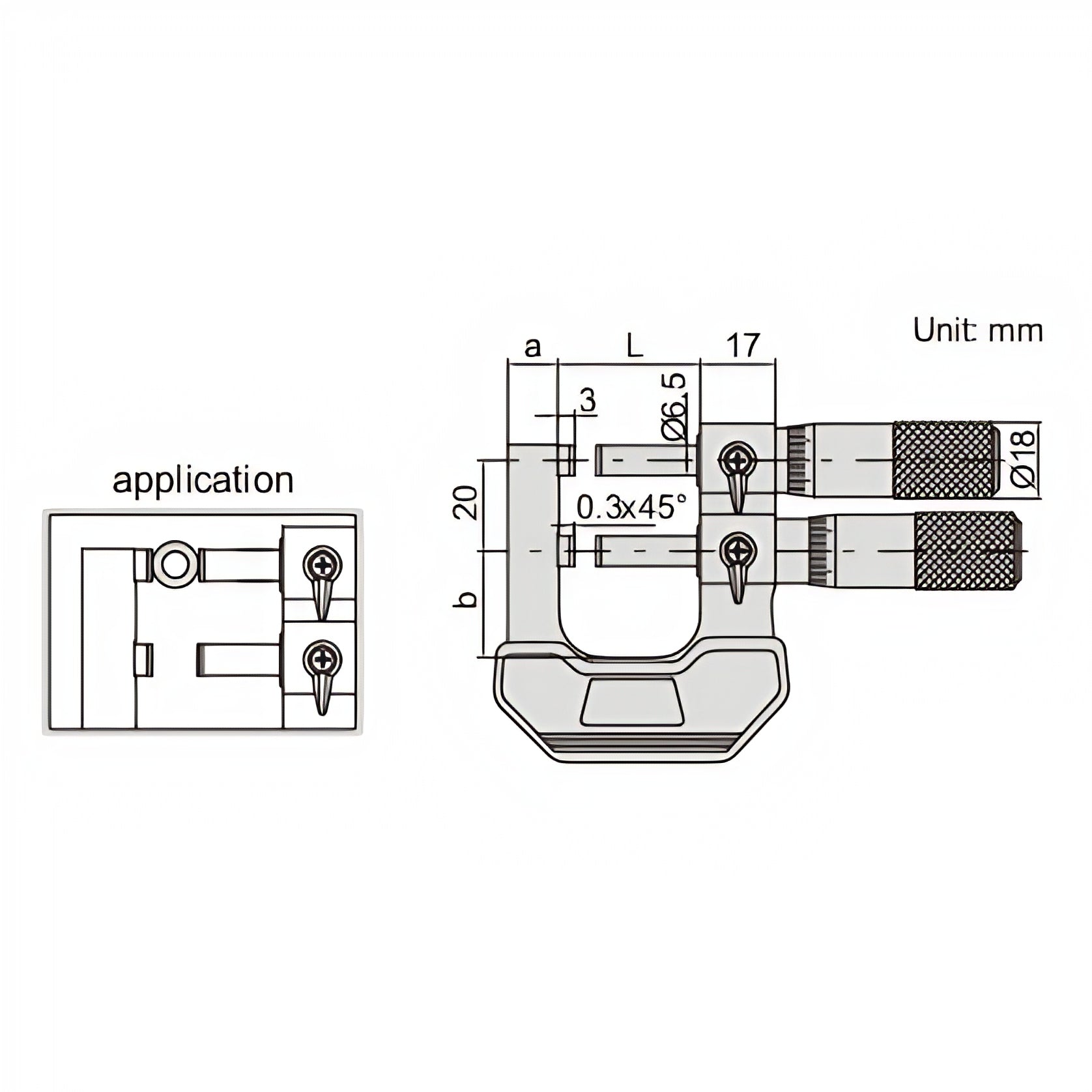 Insize Limit Micrometer 0-25mm Range Series 3235-25A