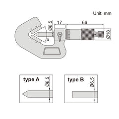 Insize V Shape Anvil Micrometer 20-35mm Range Series 3290-353A